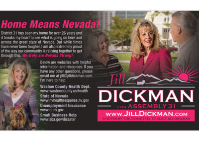 Assemblywoman Jill Dickman Logo and Mailer